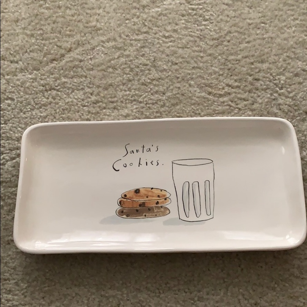 Rae Dunn original Santa’s Cookies platter